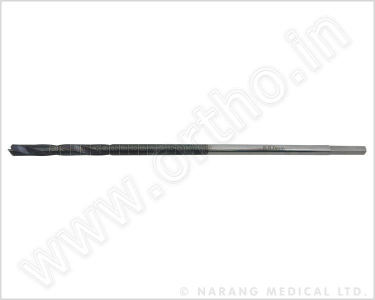 600.08-6 - Cannulated Tibial Reamer, Dia.6.0mm