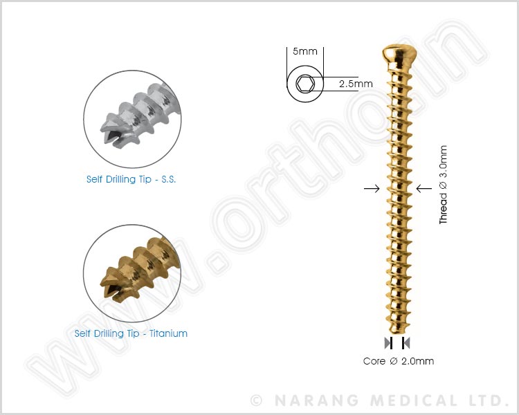 Cannulated Cancellous Screw Ø 3.0mm Full Thread