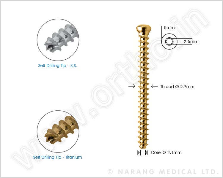 Cortex Cannulated Screw Ø 2.7mm Full Thread