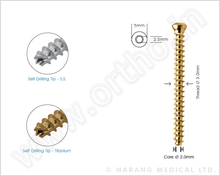 Cannulated Screw Ø 3.0mm - Full Thread