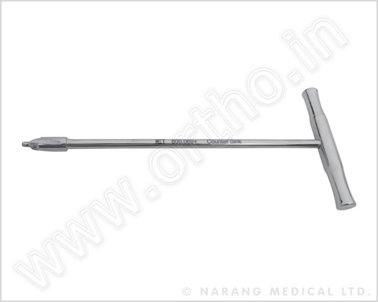 800.013 - Cannulated Counter Sink - T-Handle (8mm Head, Length160mm)