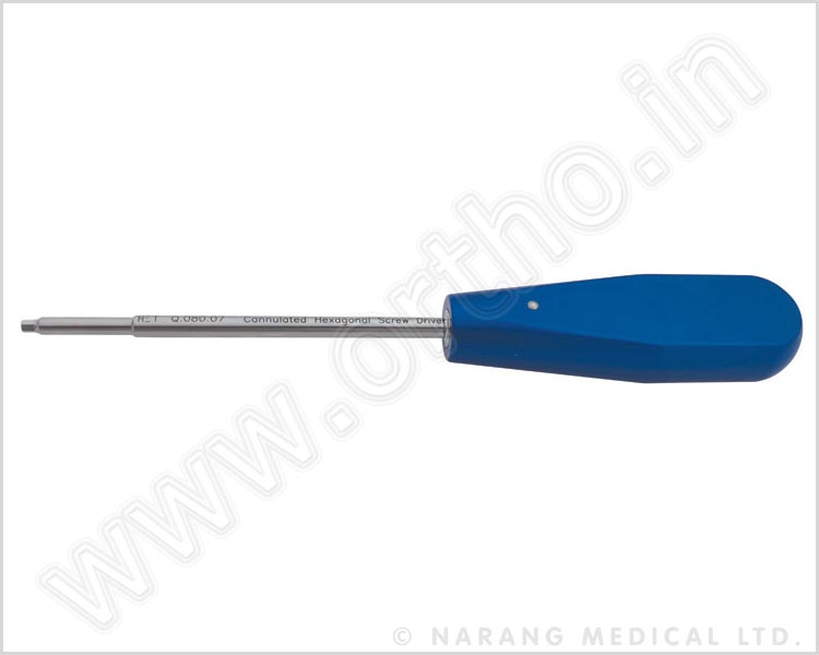 Q.080.07 - Cannulated Hexagonal Screwdriver 2.5mm Tip