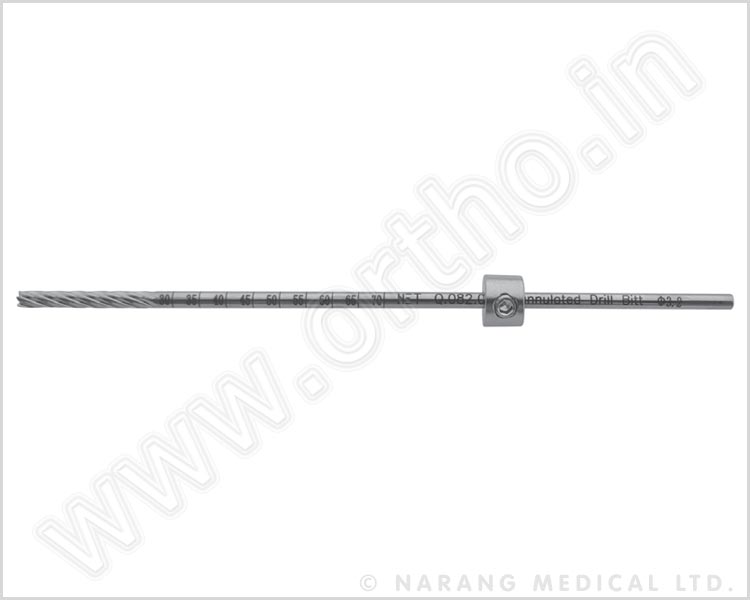 Q.082.04 - Cannulated Drill Bit with Limited Block 3.2mm