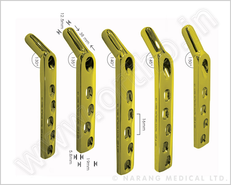 Dynamic Hip Compression Plate - 38mm Barrel (with Dynamic Compression Holes)