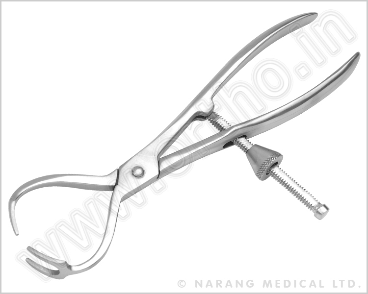 Modified Patella Bone Holding Forceps Three Prong