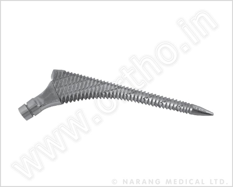 Cemented Hip Stem Rasp, Size: 7mm