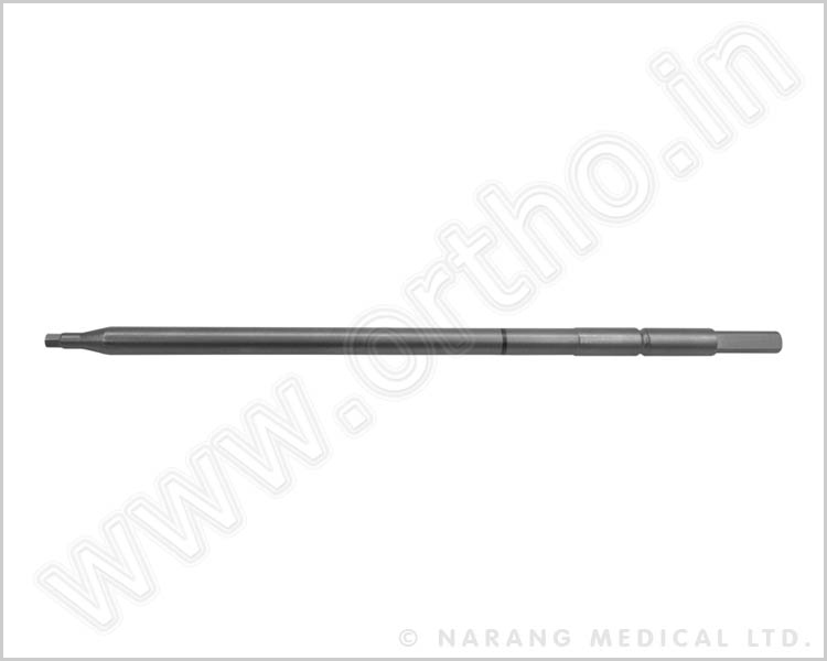 Q.075A.20 - Hexagonal Screw Driver Shaft 3.5 Tip, Long