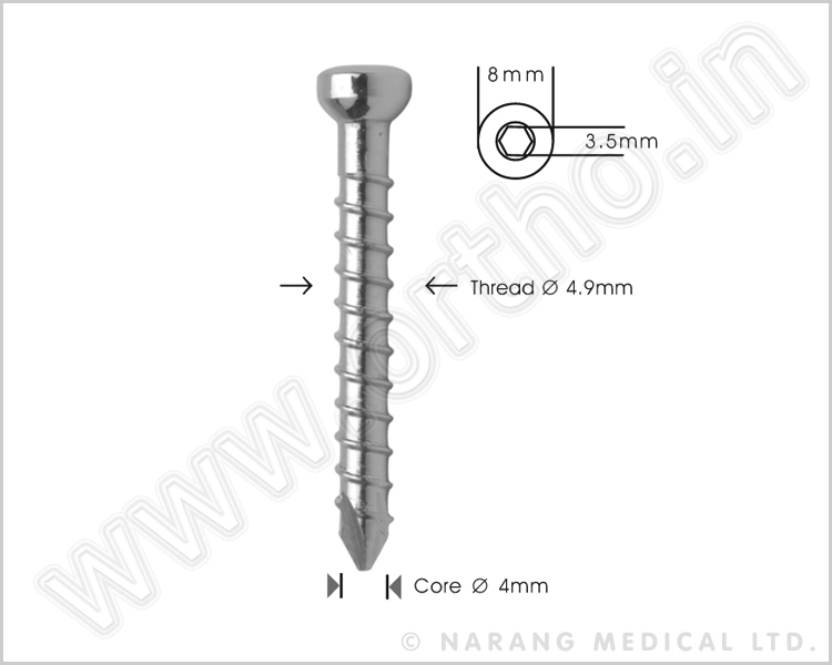 Locking Bolt, Ø 4.9mm (Self Tapping)