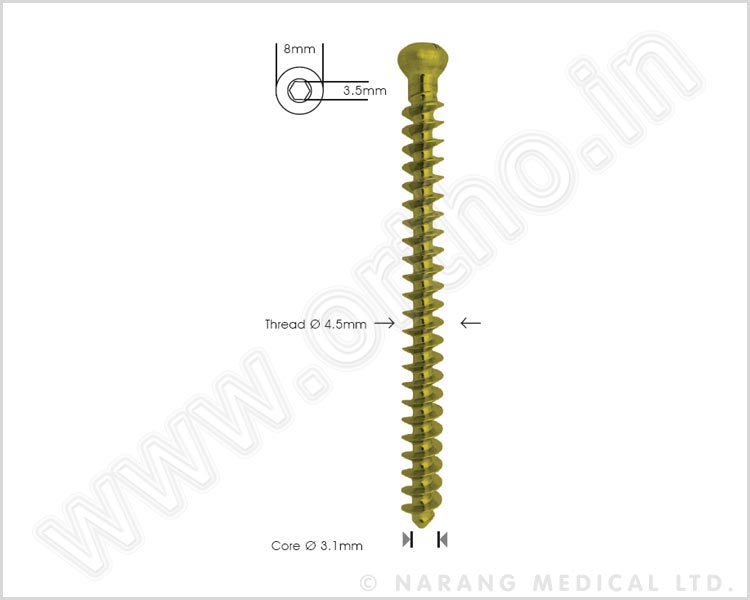 Cancellous Bone Screw Ø 4.5mm Full Thread