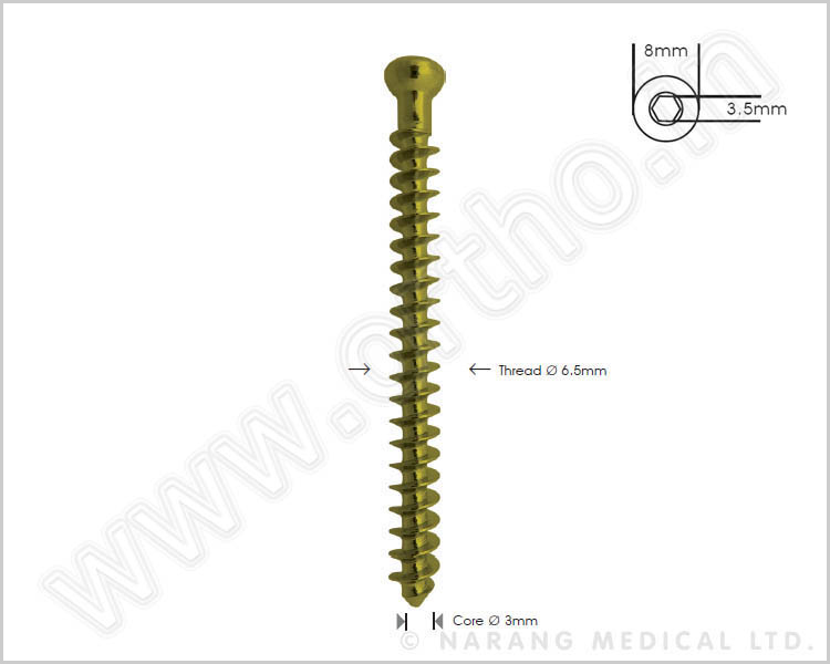 Cancellous Bone Screw Ø 6.5mm, Full Thread