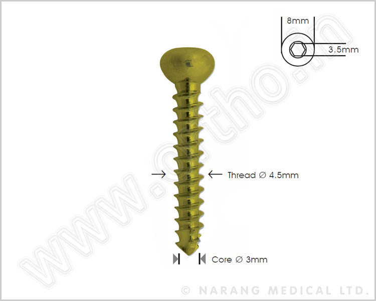 Cortex Screw Ø 4.5mm - Self Tapping