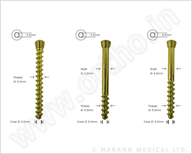 Cancellous Safety Lock Screw Ø 5.0mm