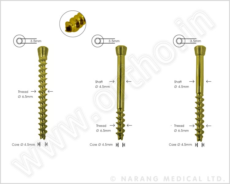 Cannulated Cancellous Safety Lock Screw Ø 6.5mm