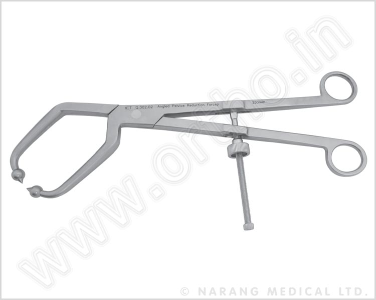 Q.302.02 - Angled Pelvic Reduction Forcep 250mm