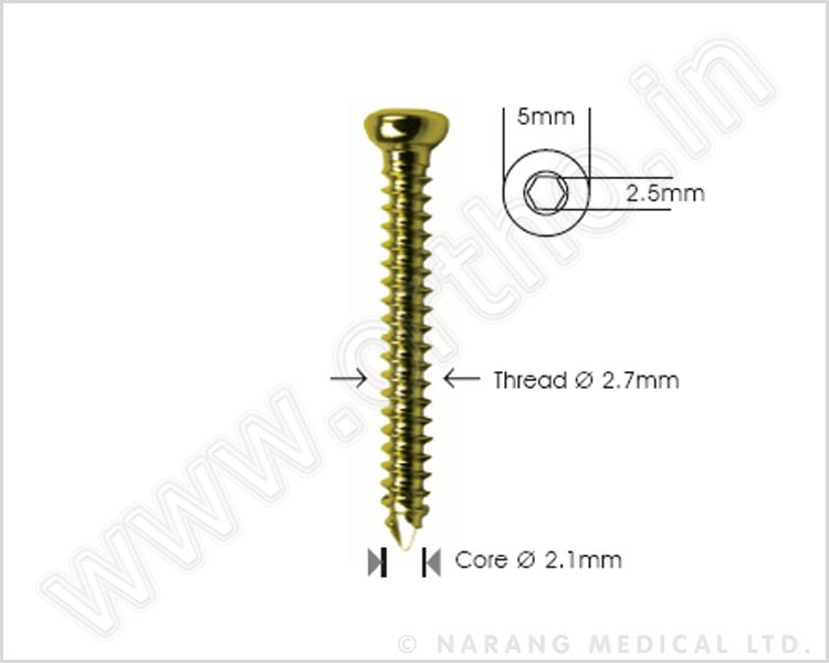 Cortex Screw   Ø 2.7mm Self Tapping