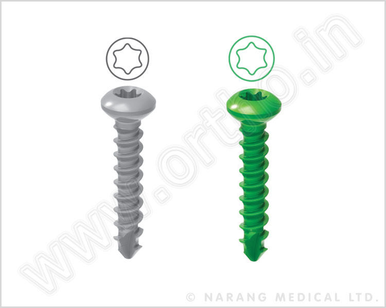 Cortex Screw Ø 2.7mm (Star Like) - Self Tapping