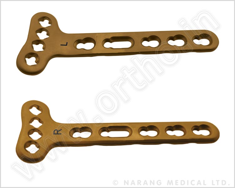 Variable Angle Volar Distal Radius Safety Lock Plate 2.4, Extra Articular (4 Head Holes)