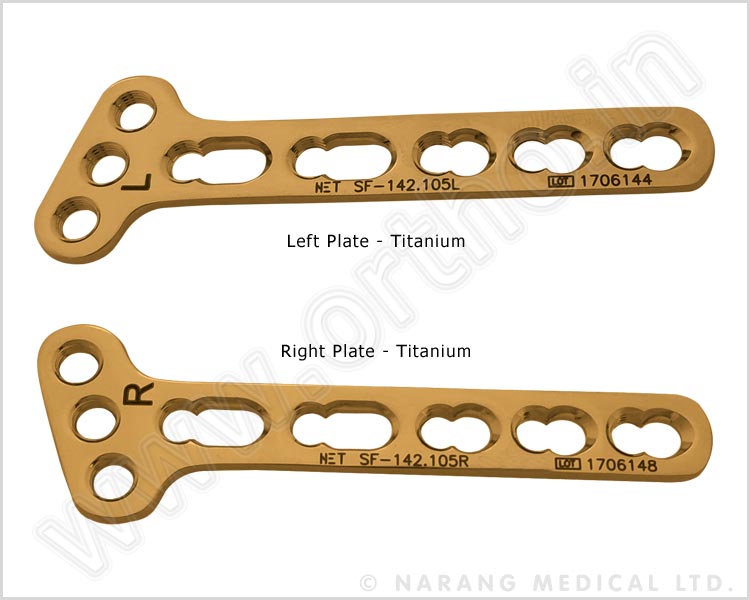 Safety Lock 'T' Plate 3.5, Oblique Angled