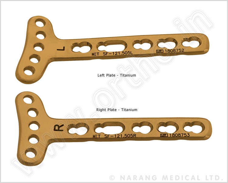 Volar Distal Radius Safety Lock Plate 2.4, Extra Articular (5 Head Holes)