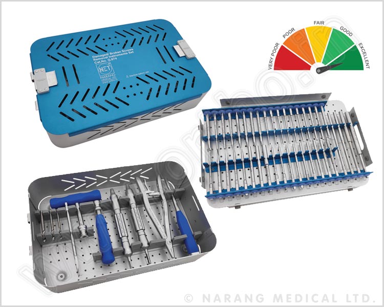 Damaged / Damaged / Broken Screws Removal Instruments Set - Q - SERIES